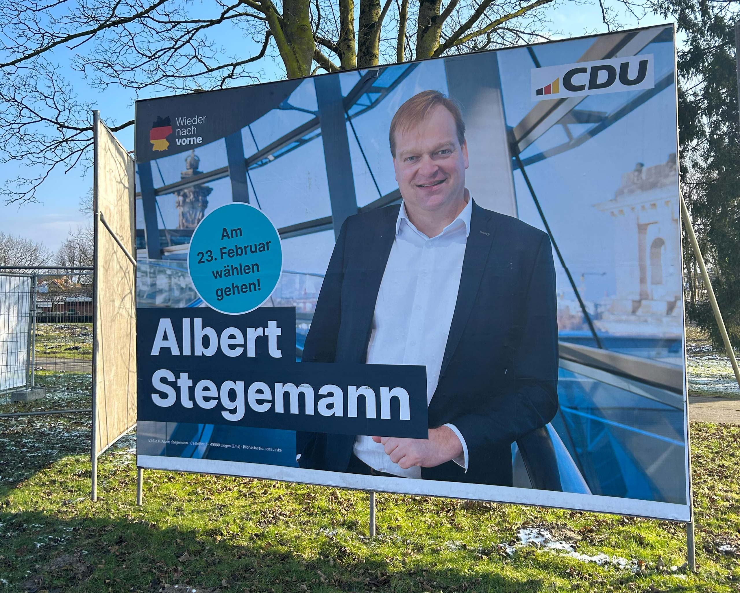 Fototermin mit dem CDU-Politiker Albert Stegemann